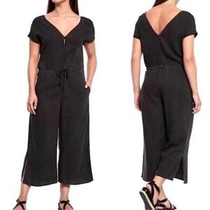 Cloth & Stone linen wide leg cropped jumpsuit